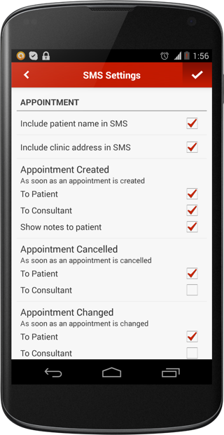 Manage SMS Settings from Lybrate - Practice Management Mobile App